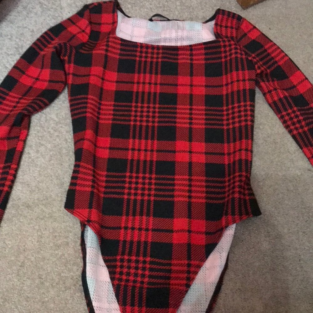 Black and red bodysuit